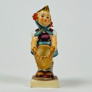 Vintage 1957-63 Hummel Figurine Little Helper Girl With Basket 4In Tall TMK-3